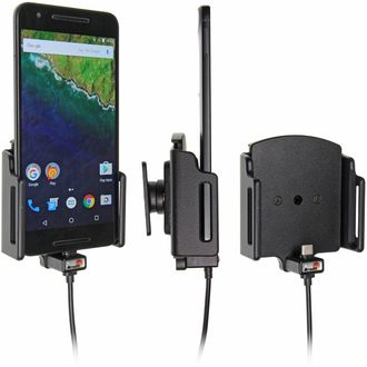 Brodit držiak do auta nastaviteľný s USB-C a nabíjaním z cig. zapaľovača/USB š.75-89 mm, hr. 6-10