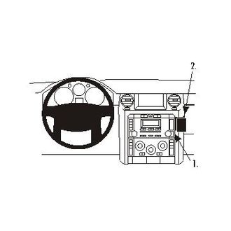 Brodit ProClip pre Land Rover Discovery 3/LR3 05-09 (nie drevený dekor), vpravo uprostred