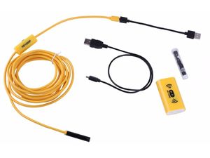 Endoskop F130 WiFi s osvetlením, rozlíšenie 1200p, 3,5 m pevný kábel, žltý