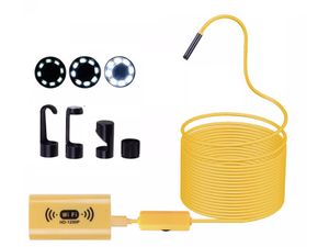 Endoskop F130 WiFi s osvetlením, rozlíšenie 1200p, 3,5 m pevný kábel, žltý