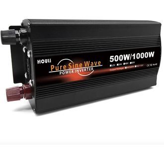 Napájací menič HOULI 12V na 230V, 500W/1000W, čistá sínusoida