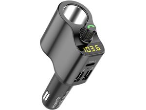 FM vysielač s priechodnou CL zásuvkou a 2x USB, funkcia hands-free