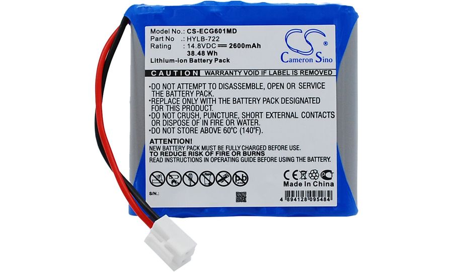 Batéria pre Biocare, Ecg-6010, Ecg-6020, le6, 2600 mAh, Li-Ion