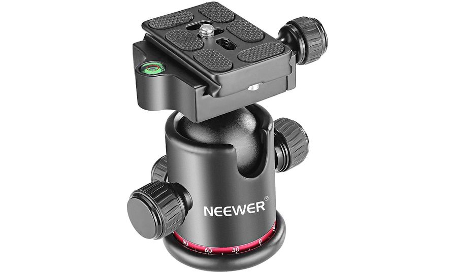 Neewer M360 Pro kovová otočná guľová hlava statívu s rýchloupínacou doštičkou, nosnosť 8 kg
