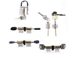 LockPick set 6x transparentný tréningový zámok