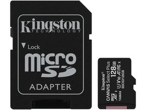 Kingston Canvas Select Plus microSDXC 128GB U1/V10/A1, 100MB/s čítanie + SD adaptér