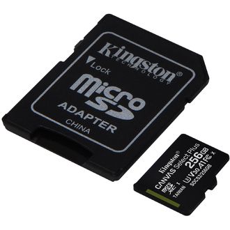 Kingston Canvas Select Plus microSDXC 256GB U3/V30/A1, 100MB/s čítanie, 85MB/s zápis + SD adaptér