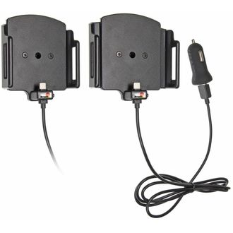 Brodit držiak do auta nastaviteľný s USB-C a nabíjaním z cig. zapaľovača/USB š. 75-89 mm, hr. 12-16