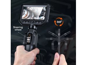 Endoskop Inskam S43 s funkciou otáčania, 5" displej, 3,9 mm sonda, 1080p, dĺžka kábla 2 m