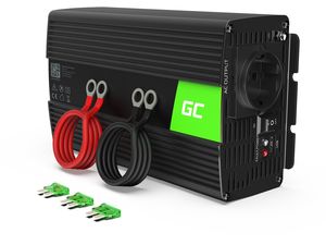Napájací menič Green Cell 12V na 230V, 1000W/2000W, čistá sínusoida