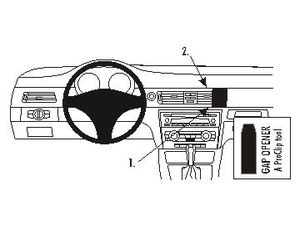 Brodit ProClip pre BMW 316-330/E90/E91/E93 05-12 (bez navigácie, nie drevený dekor), pre pravý stred