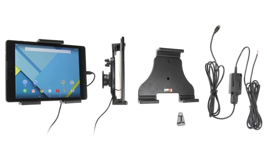 Brodit držiak do auta na tablet nastaviteľný, USB-C, so skrytým nabíjaním, 140-195mm
