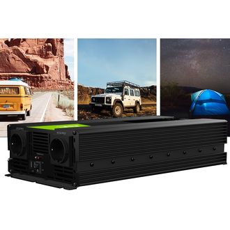 Napájací menič Green Cell 12V na 230V, 1500W/3000W, čistá sínusoida