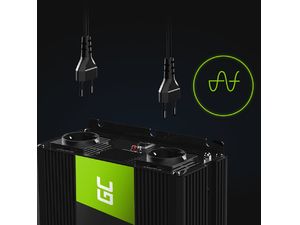 Napájací menič Green Cell 24V na 230V, 2000W/4000W, čistá sínusoida