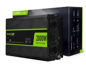 Napájací menič Green Cell 12V na 230V, 2000W/4000W, modifikovaná sínusoida