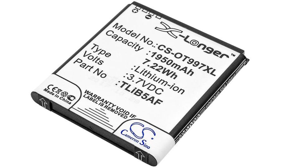 Batéria pre Alcatel One Touch 997, X Pop, TCL S710, S800 a ďalšie, 1950 mAh, Li-Ion