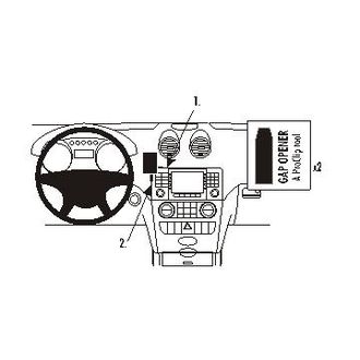 Brodit ProClip montážna konzola pre Mercedes Benz M-Class/ML 05-11, na stred vľavo