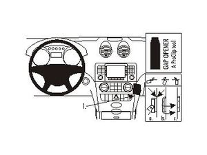 Brodit ProClip pre Mercedes Benz M-Class/ML 05-11 (nie pre drevený panel), pre pravý stred