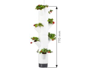 Gusta Garden SISSI STRAWBERRY závesný samozavlažovací kvetináč 4 poschodia, biely