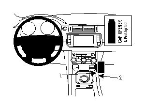 Brodit ProClip pre Land Rover Range Rover Evoque 12-18, na stred vpravo