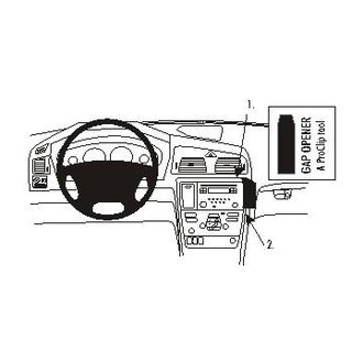 Brodit ProClip Volvo S60 05-10/V70 N 05-08/XC70 05-07 (nie drevený dekor), vpravo hore