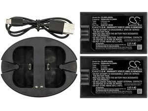 Sada 2 batérií a nabíjačky pre videozvonček Ring Video Doorbell 2, Video Doorbell 3 Plus a ďalšie, 5200 mAh