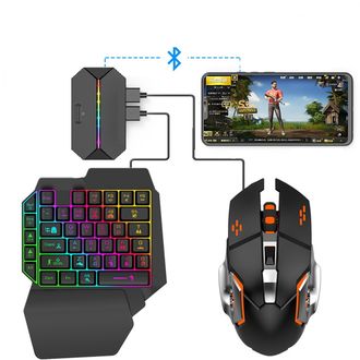 Herná súprava klávesnice a myši FPS, Windows/Android, čierna