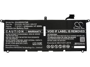 Batéria pre Dell XPS 13 9370, 6300mAh