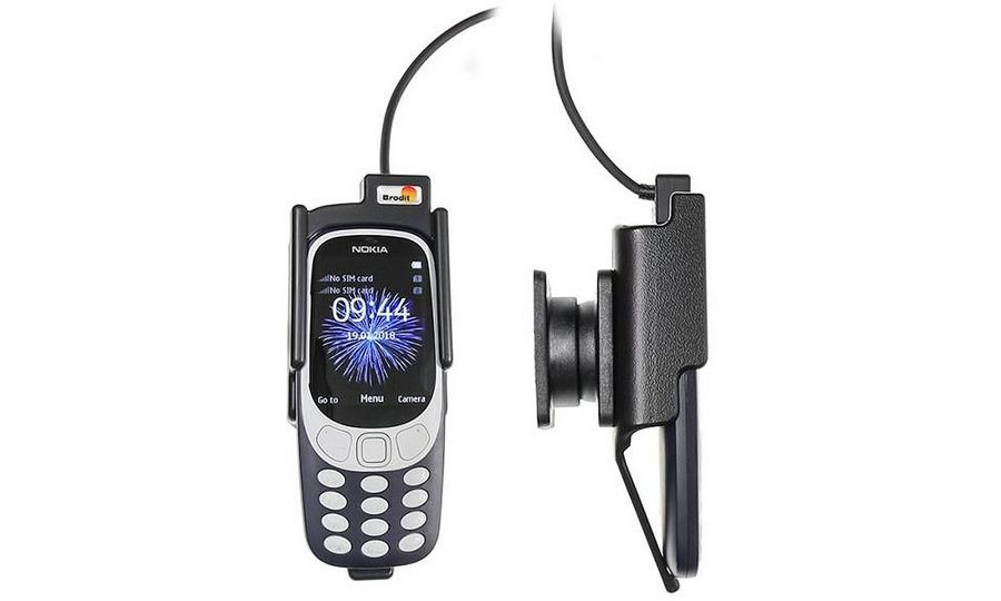 Brodit držiak do auta na Nokia 3310 (2017) bez puzdra, s pon. z CIG. zapaľovača/USB