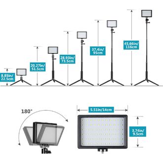 Neewer sada fotografických svetiel, 66/66 LED, 2x 10W
