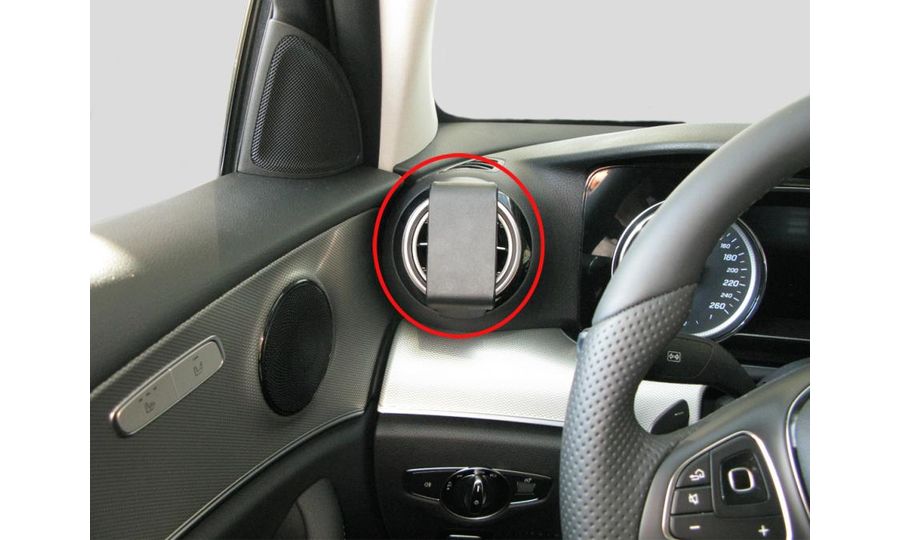 Brodit ProClip pre Mercedes Benz E-Class Coupé 18-23/Sedan/Stationwagon 17-23, vľavo na mriežke chladiča