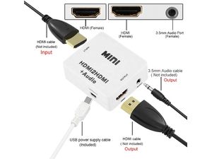 Xput mini HD video konvertor z HDMI na HDMI video a 3,5 mm audio, podpora 1080p