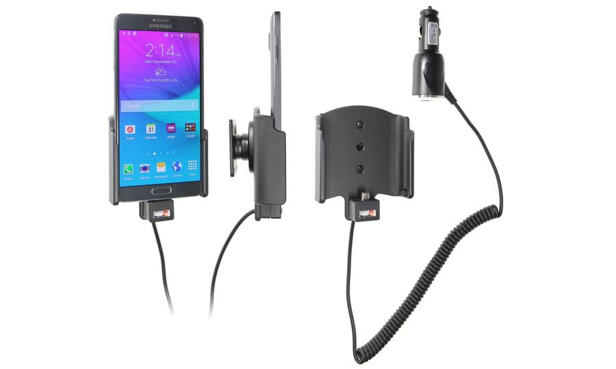 Brodit držiak do auta na Samsung Galaxy Note 4 bez puzdra, s nabíjaním z cig. zapaľovača