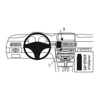Brodit ProClip BMW 3 E90, E91, E92, E93 05-12 (len drevený dekor s navigáciou), na strede