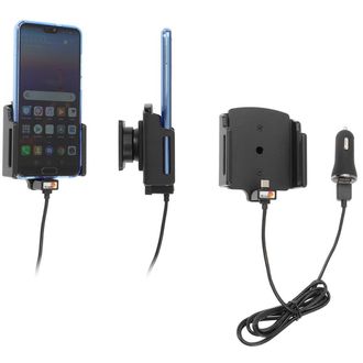 Brodit držiak do auta nastaviteľný s USB-C a nabíjaním z CL/USB QC3.0 š 70-83 mm, hrúbka 2-10 mm