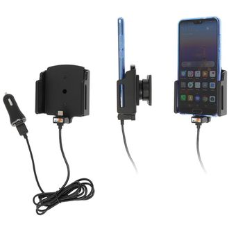Brodit držiak do auta nastaviteľný s USB-C a nabíjaním z CL/USB QC3.0 š 70-83 mm, hrúbka 2-10 mm