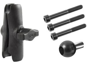 RAM Mounts montáž pre 1" čapový držiak s držiakom na riadidlá motocykla namiesto skrutky M8, vysokopevnostný plast, montáž RAP-B-186-XU