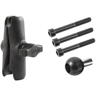 RAM Mounts montáž pre 1" čapový držiak s držiakom na riadidlá motocykla namiesto skrutky M8, vysokopevnostný plast, montáž RAP-B-186-XU